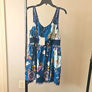 *NWT* Free People floral teal dress 👗
